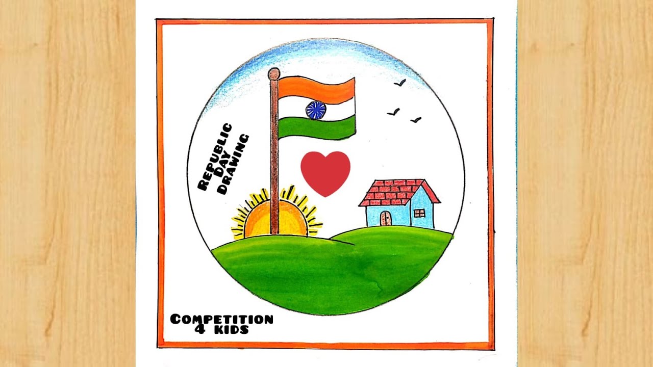 Republic Day Drawing Republic Day Poster Drawing Drawing