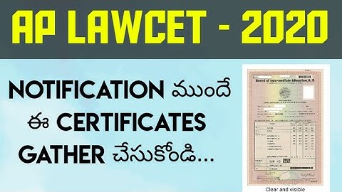 AP Lawcet - 2020 Counselling | Certificates required for Counselling | By Krishna