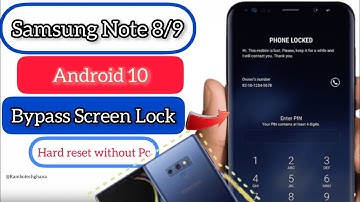 Samsung Note 8/9: How to Hardreset Samsung galaxy Note 9 | Bypass ScreenLock / Factory Reset ✅