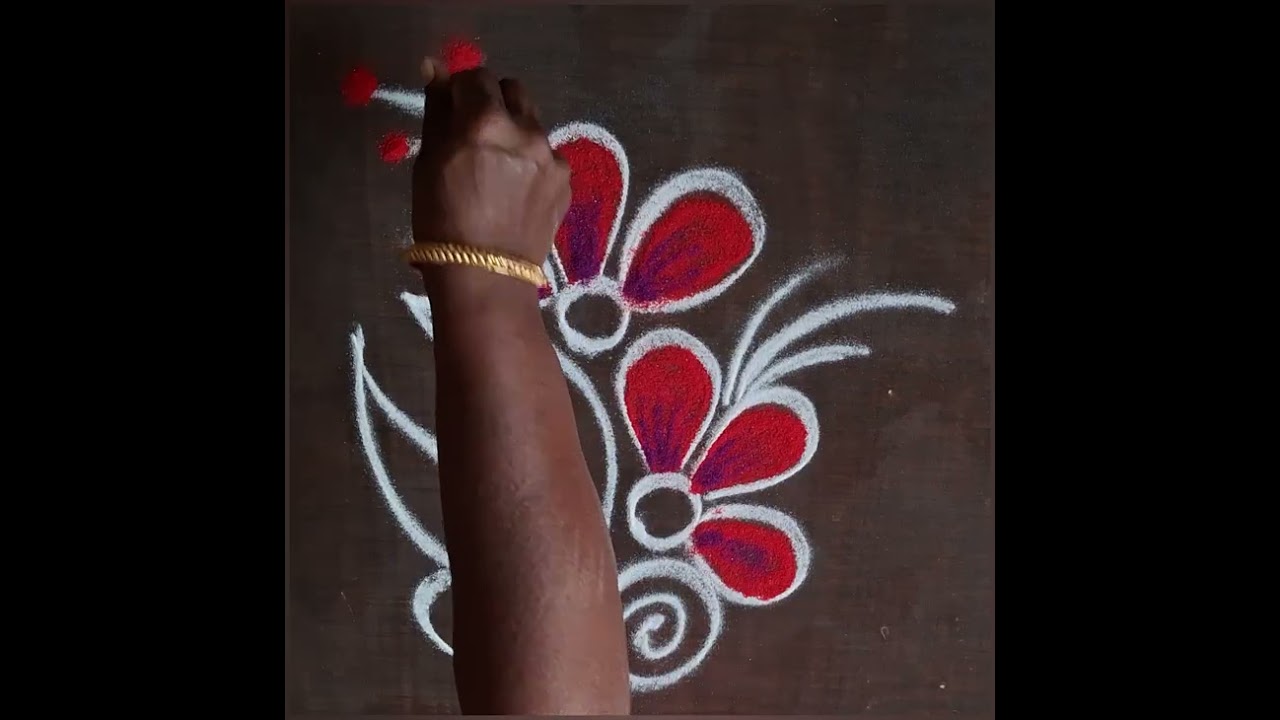 Daily use colour rangoli 