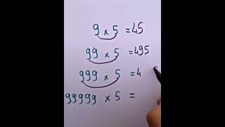 9,99,999,9999,...Multiplication With 5,, ,