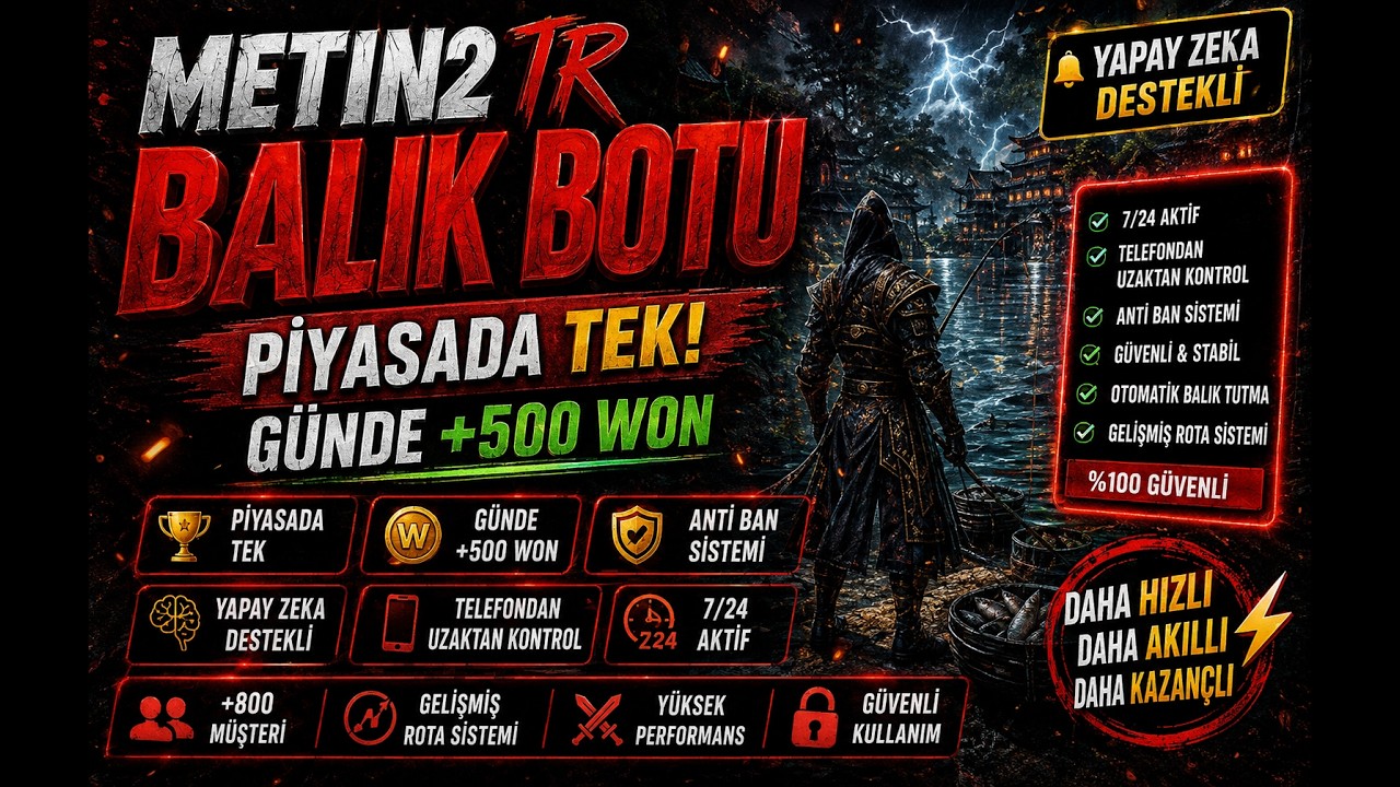 Metin2 TR | PİYASADA TEK OLAN BALIK BOTU | Günde +500 WON | YENİ ÖZELLİKLER | Byte Software | 2026