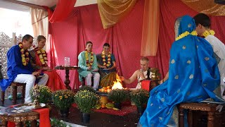 Свадебная инициация в индуистском обряде, День Индии 2022, Москва. Hindu wedding initiation