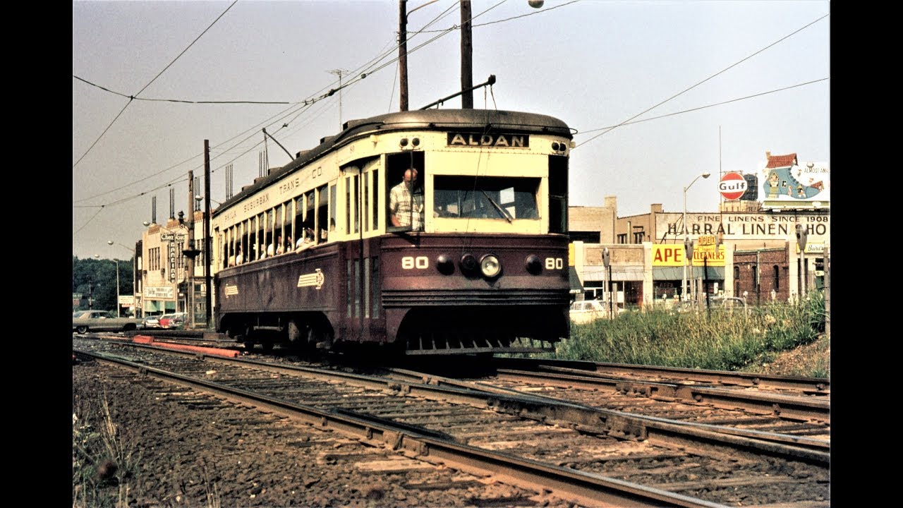 Philadelphia - Red Arrow Trolley Scenes - Part 2 of 4 : Along Garrett Road
