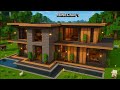 MINECRAFT BIG MODERN MANSION TUTORIAL 🏡#minecraft 