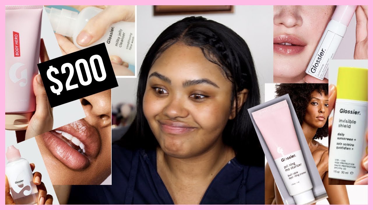 TRYING OUT LIKE $200 WORTH OF GLOSSIER SKINCARE... IS IT WORTH IT? | KennieJD