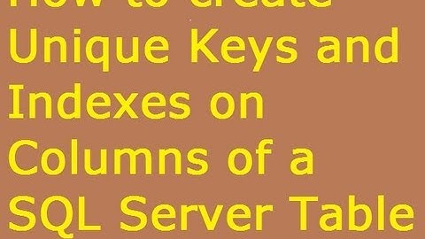 Walkthrough Creating Unqiue Keys and Indexes SQL Server - ASPNET Training Mohali Phase 10