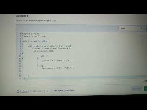 Even or Not | Java coding solution | Hackerrank #wipro #infosys #cognizant #coding #codinglife