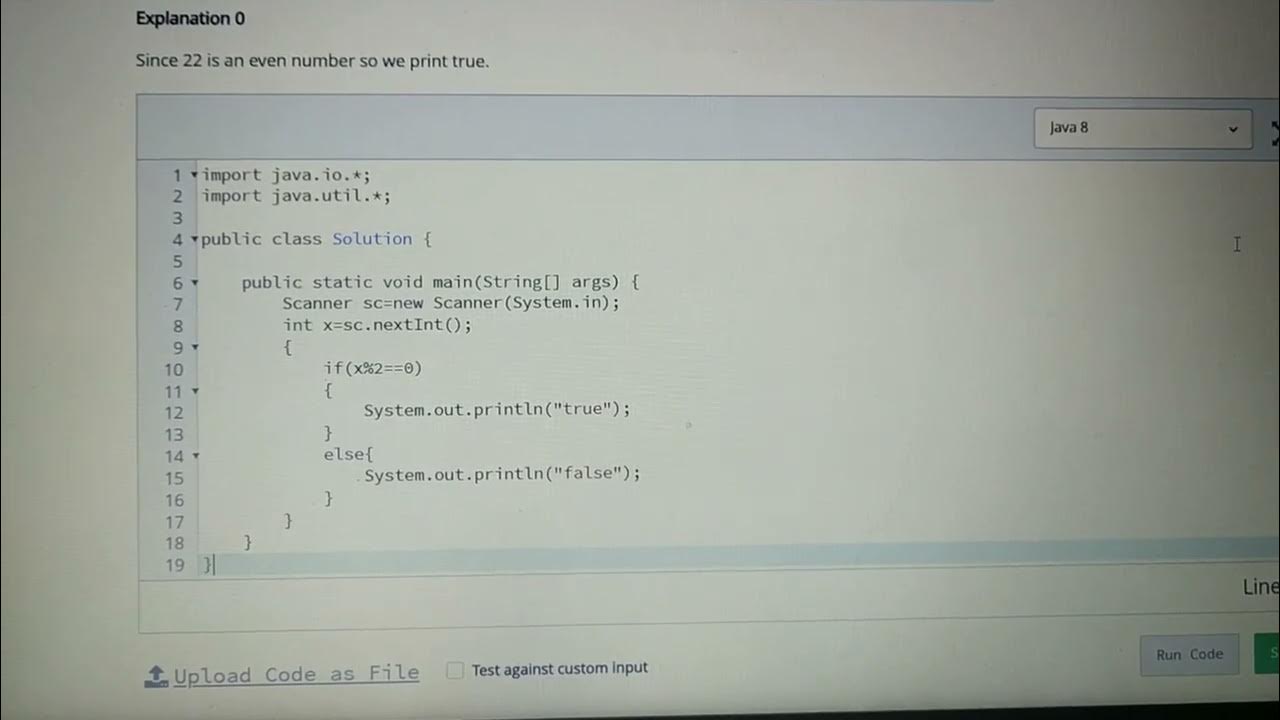 Even or Not | Java coding solution | Hackerrank #wipro #infosys # ...