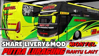 SHARE LIVERY PUTRA LURAGUNG MONTEL JETLINER WSP | BUSSID