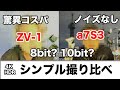 a7S3とZV-1で10bitと8bitで撮り比べ 暗所ノイズ？ コスパ？ の結果は？