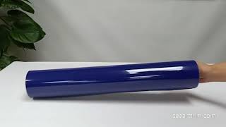 S924 Dark Blue Korea Quality PU Themo Hot Fix Transfer Film screenshot 4