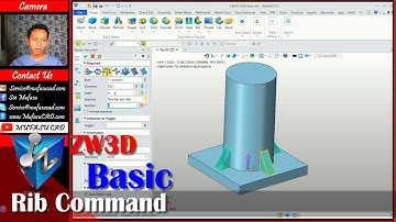 ZW3D How To Use Rib Command Tutorial