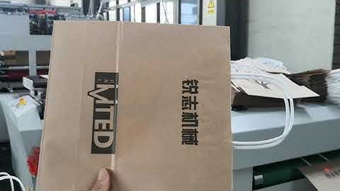 fully automatic square bottom paper bag machine with twisted loop handle and flat handle inline