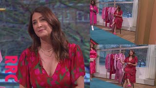 Lisa Snowdon Bowed Slingbacks Shoe-Zoom And Rose Print Dress