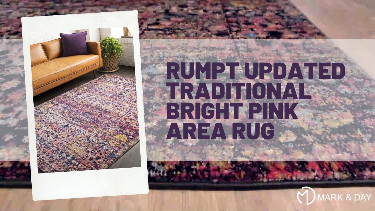 Rumpt Updated Traditional Bright Pink Area Rug