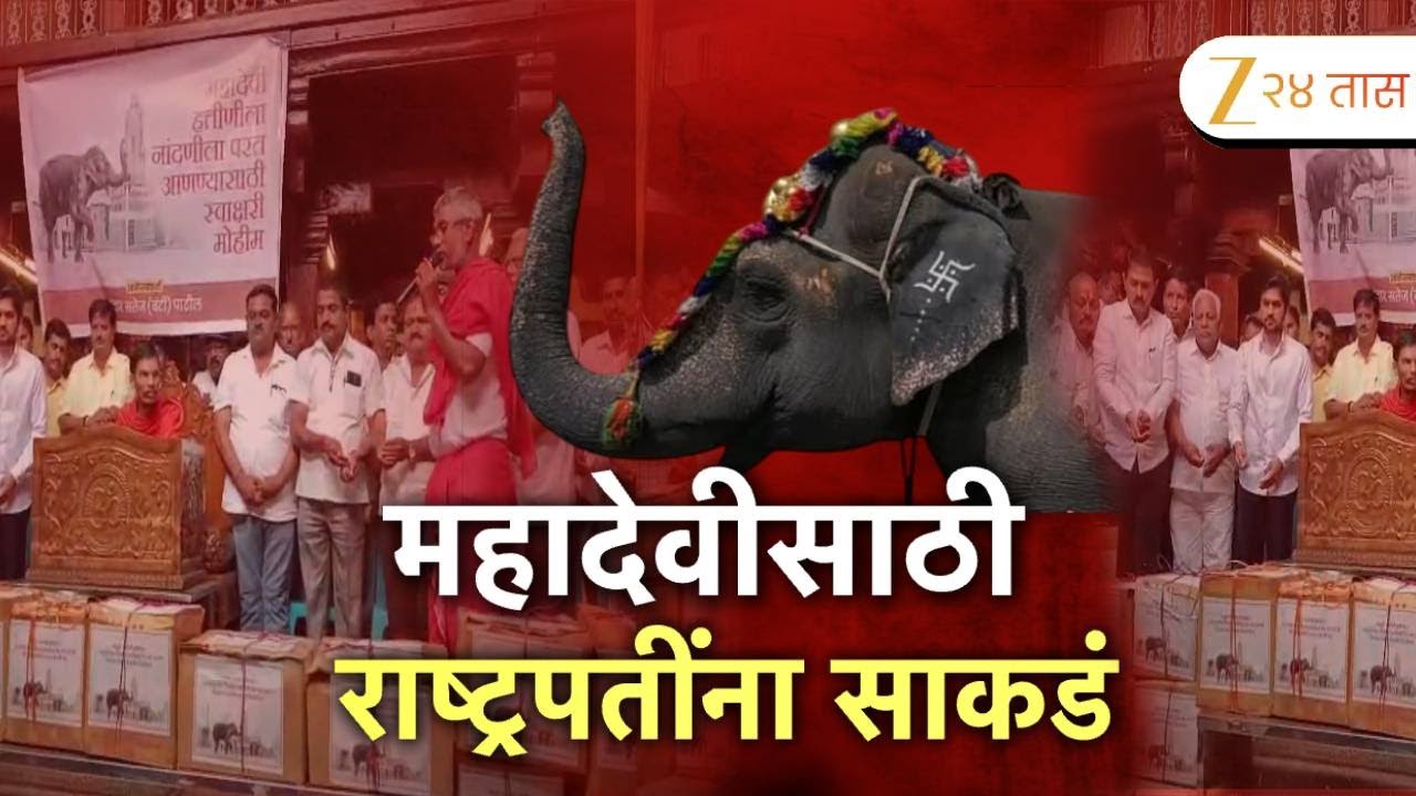 Special Report On Kolhapur Mahadevi Elephant | 'महादेवी'साठी कोल्हापूरकरांचं राष्ट्रपतींना साकडं