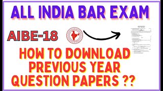 AIBE-18 How to download previous year Question papers ❓|| bar exam || screenshot 5