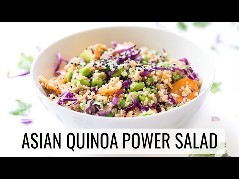 ASIAN QUINOA POWER SALAD | healthy lunch recipe | #SALADWEEK