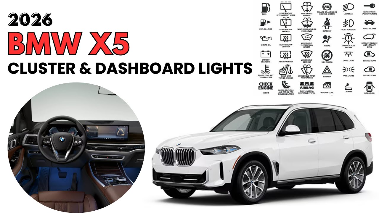 2026 BMW X5 Cluster Display & Dashboard Warning Lights User Guide