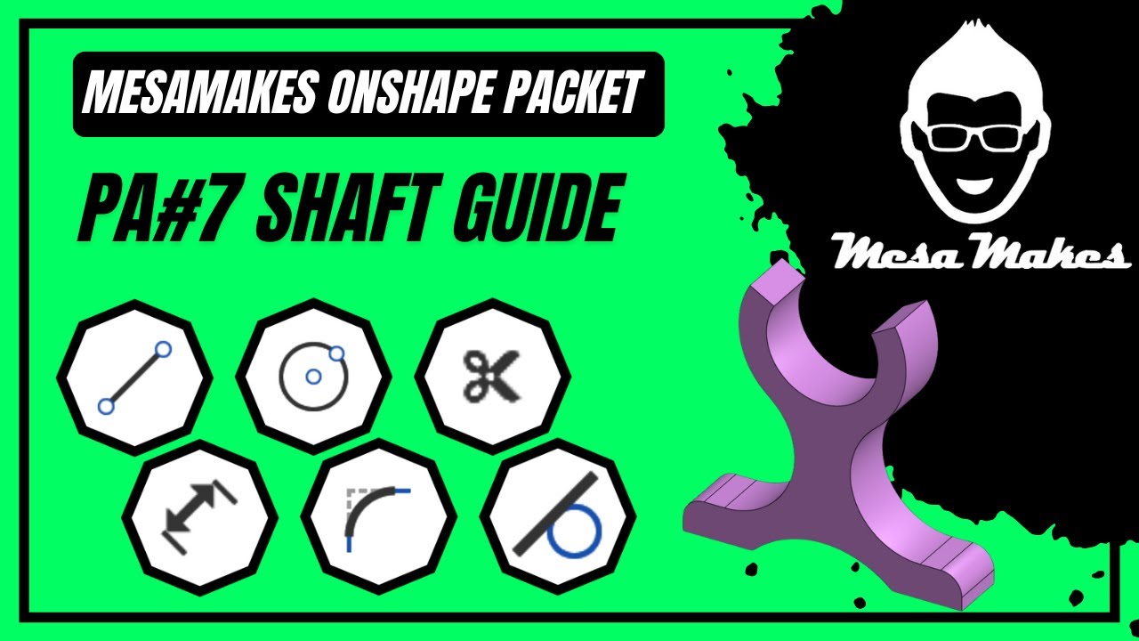 2D CAD Practice in OnShape – PA #7 Shaft Guide - YouTube