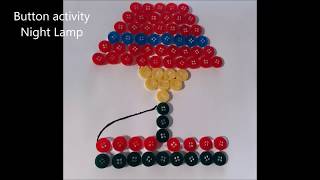 Button craft | Button activity for kids || Night lamp using buttons || Preschool activity for kids