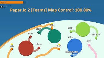 Paper.io 2 [Teams] Map Control: 100.00%