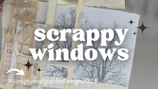 how to make scrappy windows for journaling cards #junkjournaljoychallenge2023