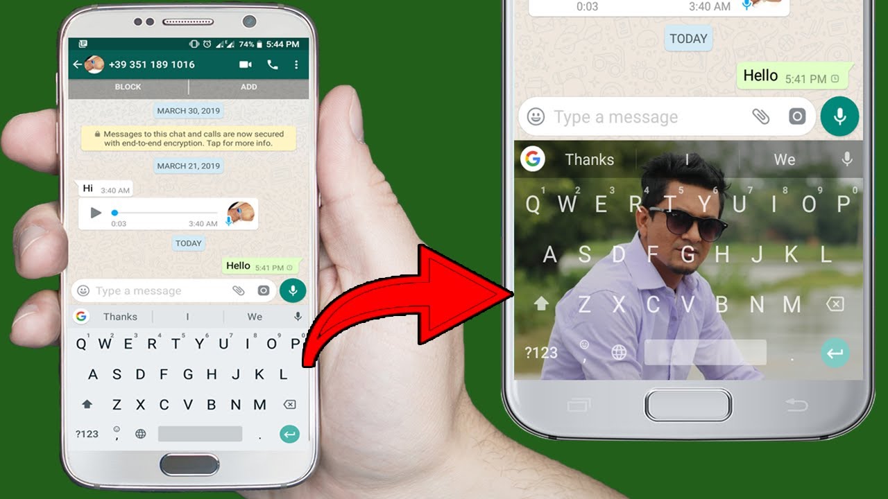 How To Set A Picture On Android Keyboard Change Keyboard Background Youtube