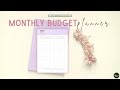 Monthly Budget Planner Printablel