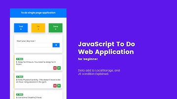 JavaScript to do app project | JavaScript project for beginner | Local storage JS condition explain