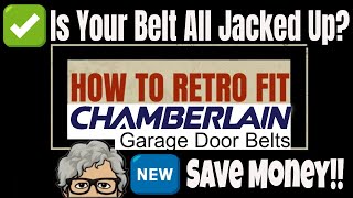 Retro Fit a Belt for Chamberlain Garage Door Openers / Easy Replacement