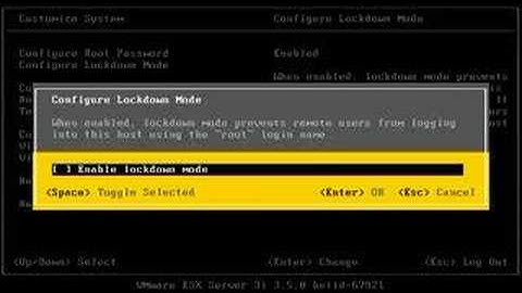 ESX3i Configuration Lockdown Mode