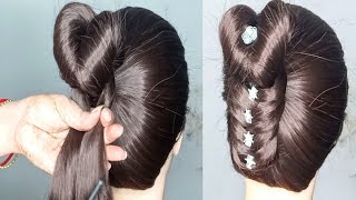 New Heart Bun With Tricklatest Updo Hairstyle For Wedding Simple Easy Juda