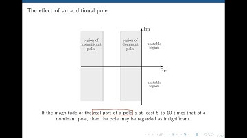Control Systems, Lecture 9: Dominant poles and zeros.