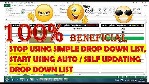 Create Auto Updating Drop Down List | Dynamic / Self Updating Drop Down List |