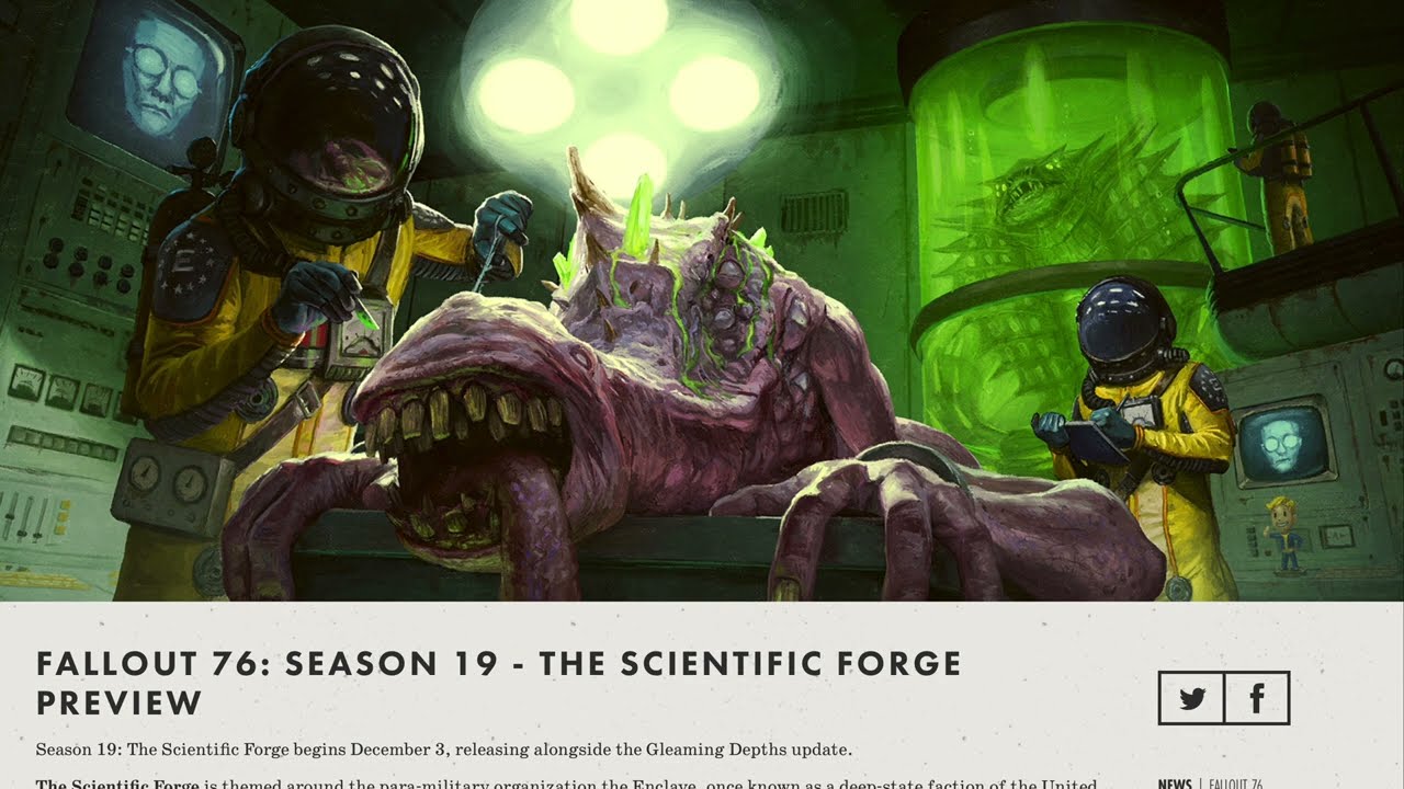 FALLOUT 76 SEASON 19 starts TOMORROW!! Pets, Plasma Core Recharger, Tesla Cannon FO76 News 12/02/24