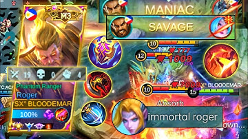 THIS BUILD TOTALLY DESTROYED ENEMY! | ROGER SUSTAIN AND DAMAGE BUILD!! | ROGER GAMEPLAY -MLBB