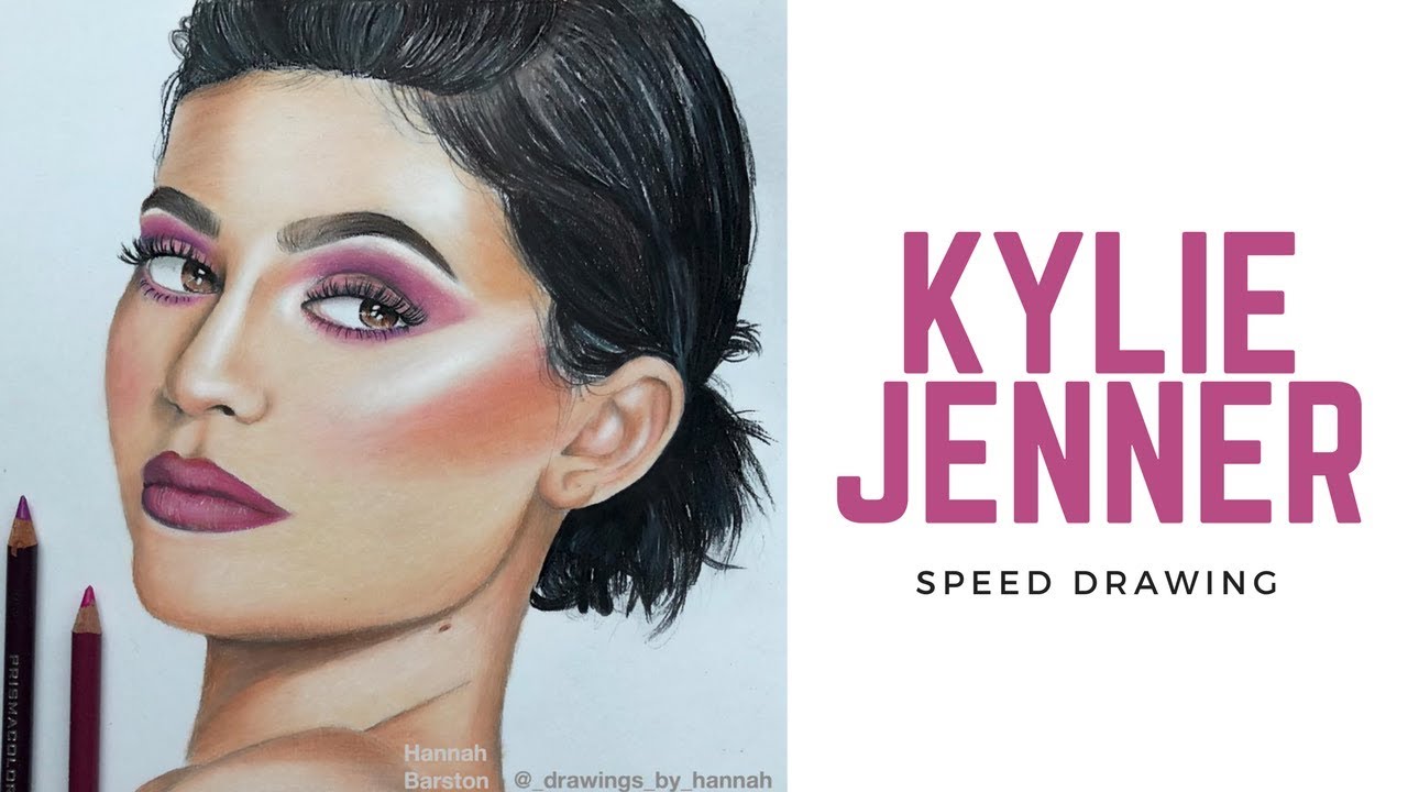 Kylie Jenner Speed Drawing - YouTube