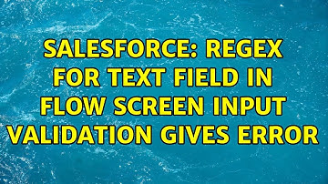 Salesforce: Regex for Text Field in Flow screen input validation gives error