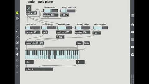 Stochastic Piano Player in Max