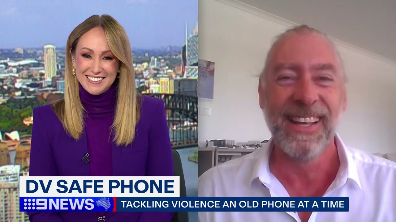 Channel 9 Sydney news coverage of DV Safe Phone May 2024