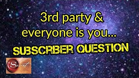 3rd party and everyone is you pushed out| Neville Goddard