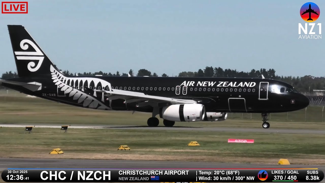🔴 STRONG GUSTY WINDS - LIVE Planespotting | Christchurch Airport - New Zealand - 30 Oct 2025 ✈️