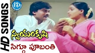 Swayamkrushi Songs || Siggu Poobanti Video Song || Chiranjeevi | Vijayashanti || K. Viswanath