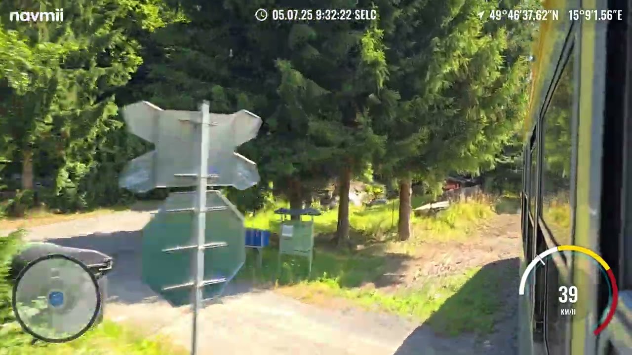 Trať 235 - Os 19212 - Zruč nad Sázavou - Kutná Hora s rychloměrem - ČD 914 183-9 Karel C.