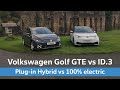100% Electric vs Hybrid: Volkswagen ID.3 and Volkswagen Golf GTE comparison review - under 5 minutes