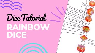#howtomake Rainbow Cloud Dice | Handmade Resin Dice