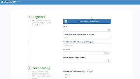 How to sign up for Validately