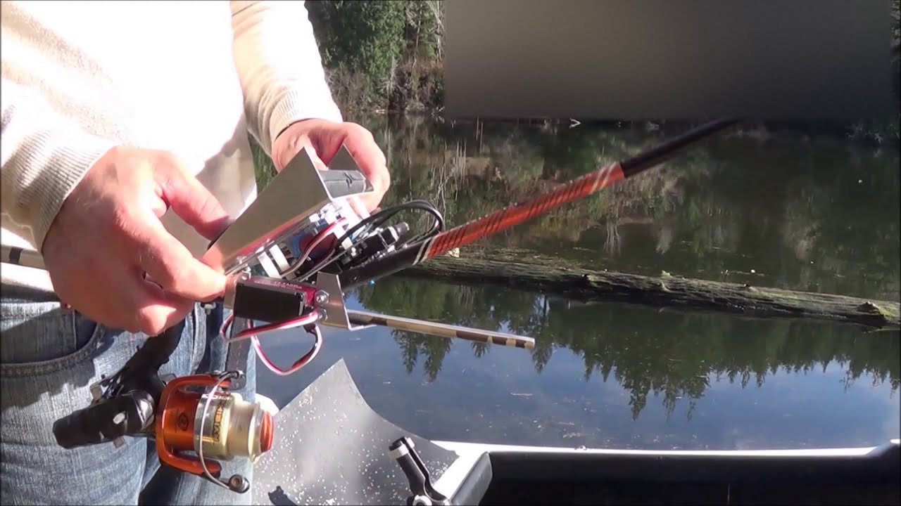 Incredible Robotic fishing Pole, controlled with 1 finger! PLEASE